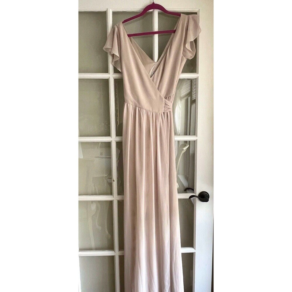 Ceremony by Joanna August Size S  Blush Wrap Dress Bridesmaid, Mother of Bride